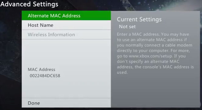 How To Use The Alternate Mac Adress For The Xbox One ...